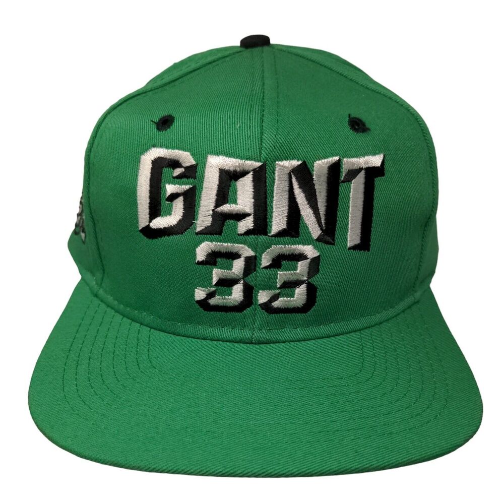 Checkered Flag Men's Snapback Hat Green Harry Grant #33 Embroidered Logo